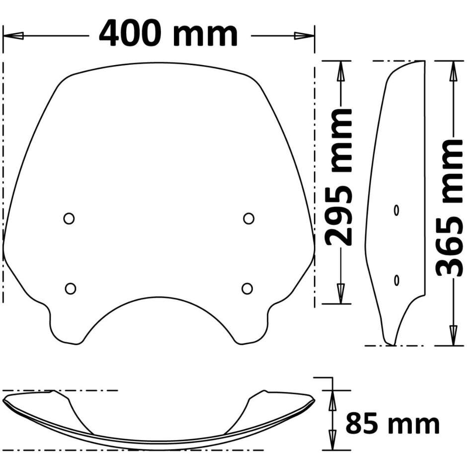 Cupolino ISotta Piccolo per MOTO GUZZI AUDACE 2017-2020 Fumè Scuro