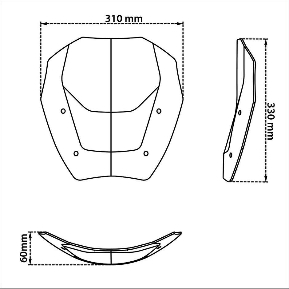 Cupolino Isotta Rally Per BMW R 1300 GS Dal 2024 Con Radar Nero Opaco
