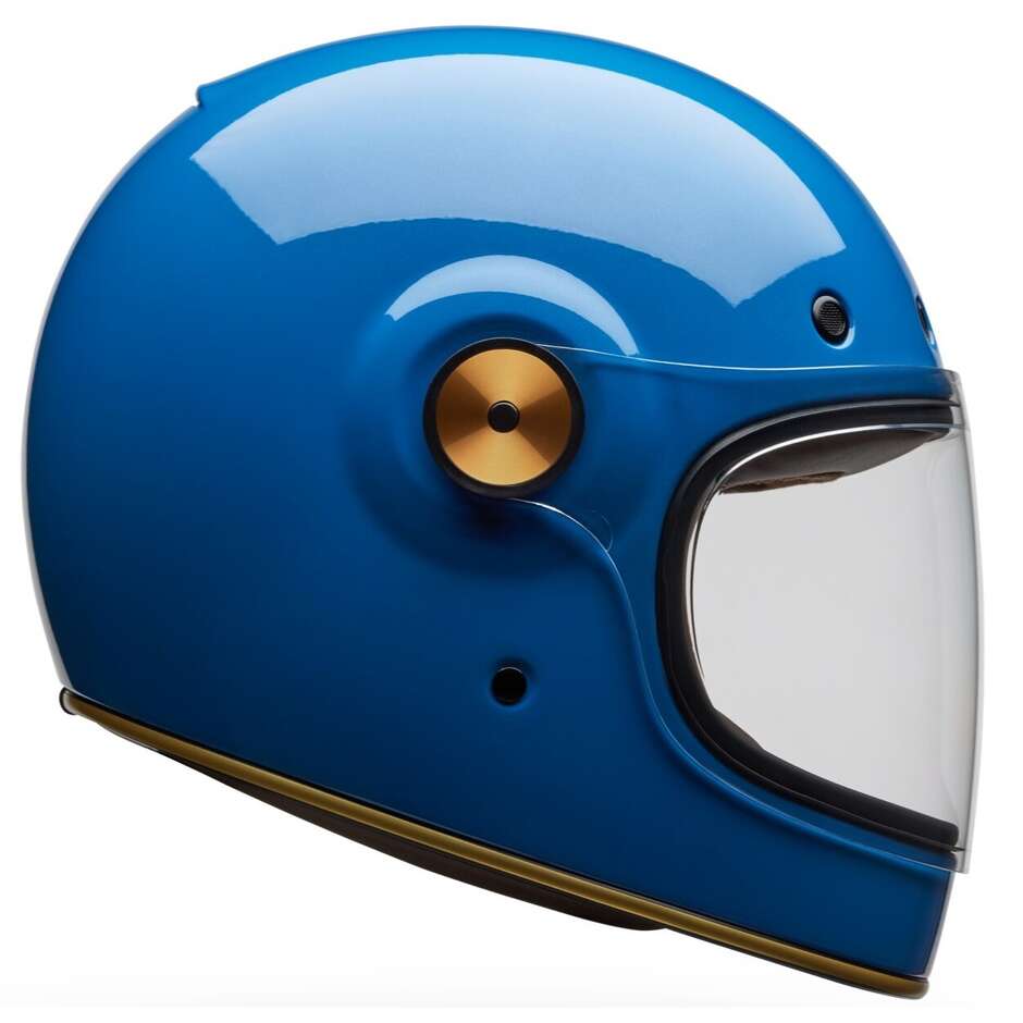 Custom Bell BULLITT GT Full Face Motorcycle Helmet Vintage Blue