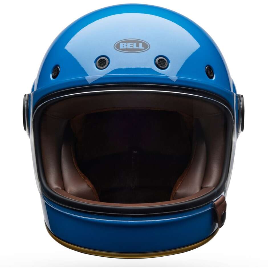 Custom Bell BULLITT GT Full Face Motorcycle Helmet Vintage Blue