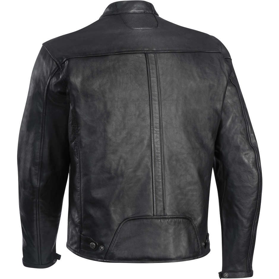 Custom Ixon CRANK C-Sizing Leather Motorcycle Jacket Black (Size Conformed)