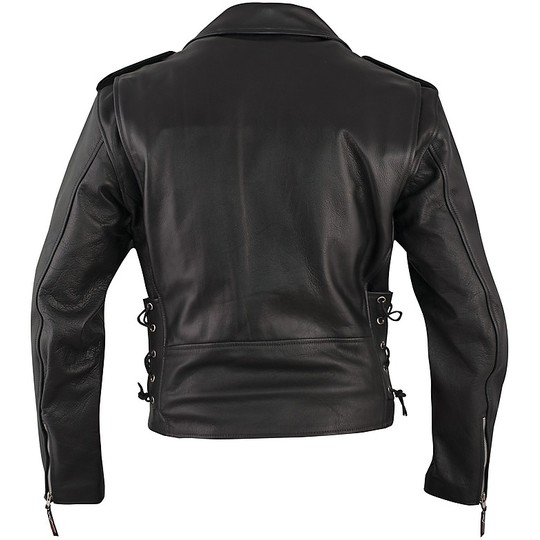 Custom Jacket In Full Grain Leather A-Pro Model Black Lace