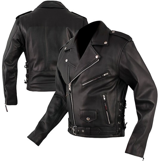 Custom Jacket In Full Grain Leather A-Pro Model Black Lace