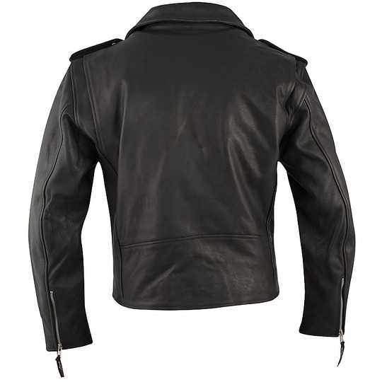 Custom Jacket In Full Grain Leather A-Pro Model Classic Black