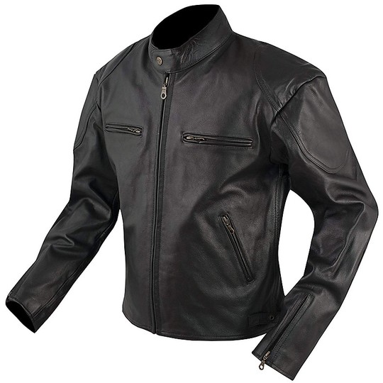 Custom Jacket In Full Grain Leather A-Pro Model Road Star Black
