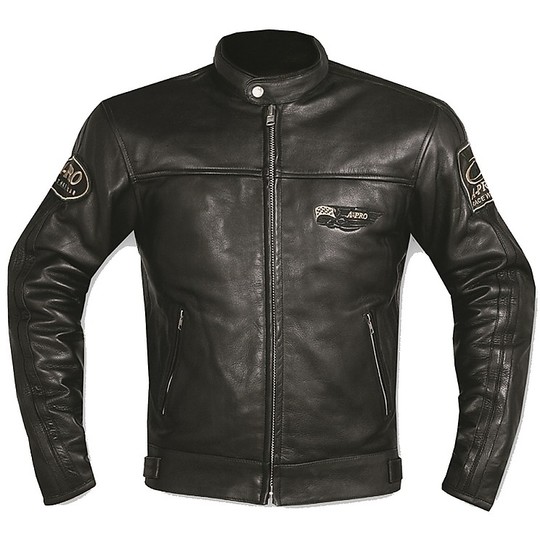 Custom Jacket In Full Grain Leather A-Pro Silverstone Model Black