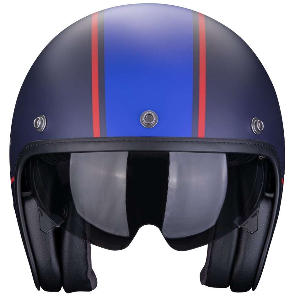 Custom Jet Scorpion Motorcycle Helmet BELFAST EVO FC BARCELONA Matt Blue