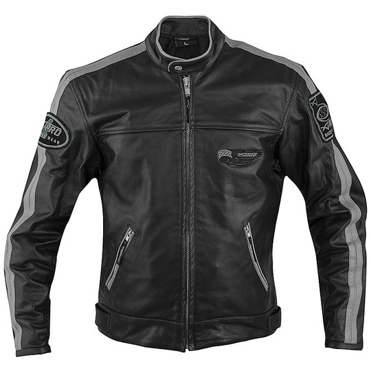 Custom Leather Jacket Full Grain Model A-Pro Silverstone Silber