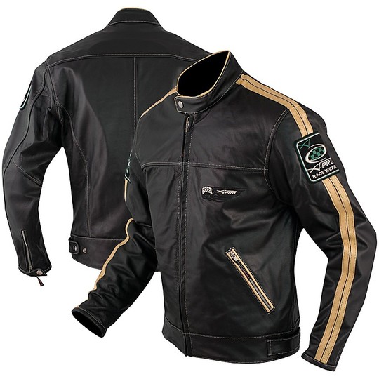 Custom Leather Jacket Full Grain Model A-Pro Silverstone Weiß
