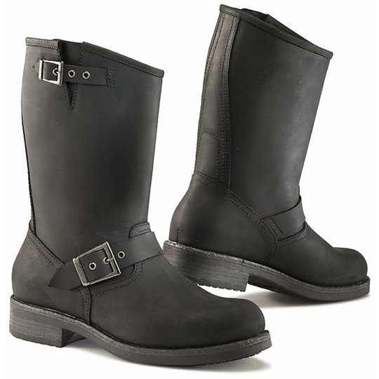 Custom Leather Motorradstiefel TCX Heritage Wasserdicht Schwarz