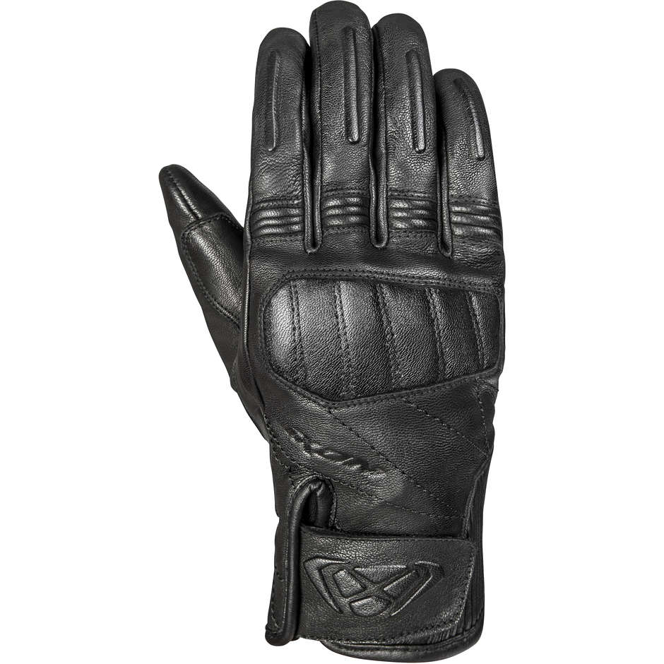 Custom Motorcycle Gloves In Mid-Season Leather Ixon MS WOODS Black