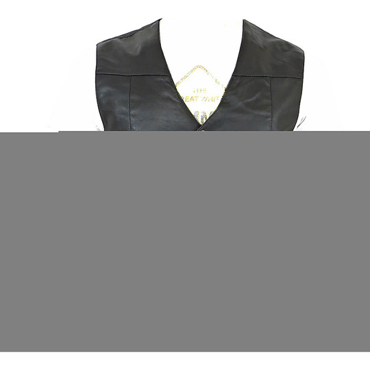 Custom Motorcycle Vest in Leather PXT STAR Black