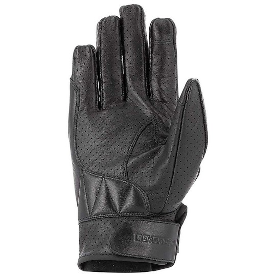 Custom Overlap Desmo Black Leather Motorcycle Gloves