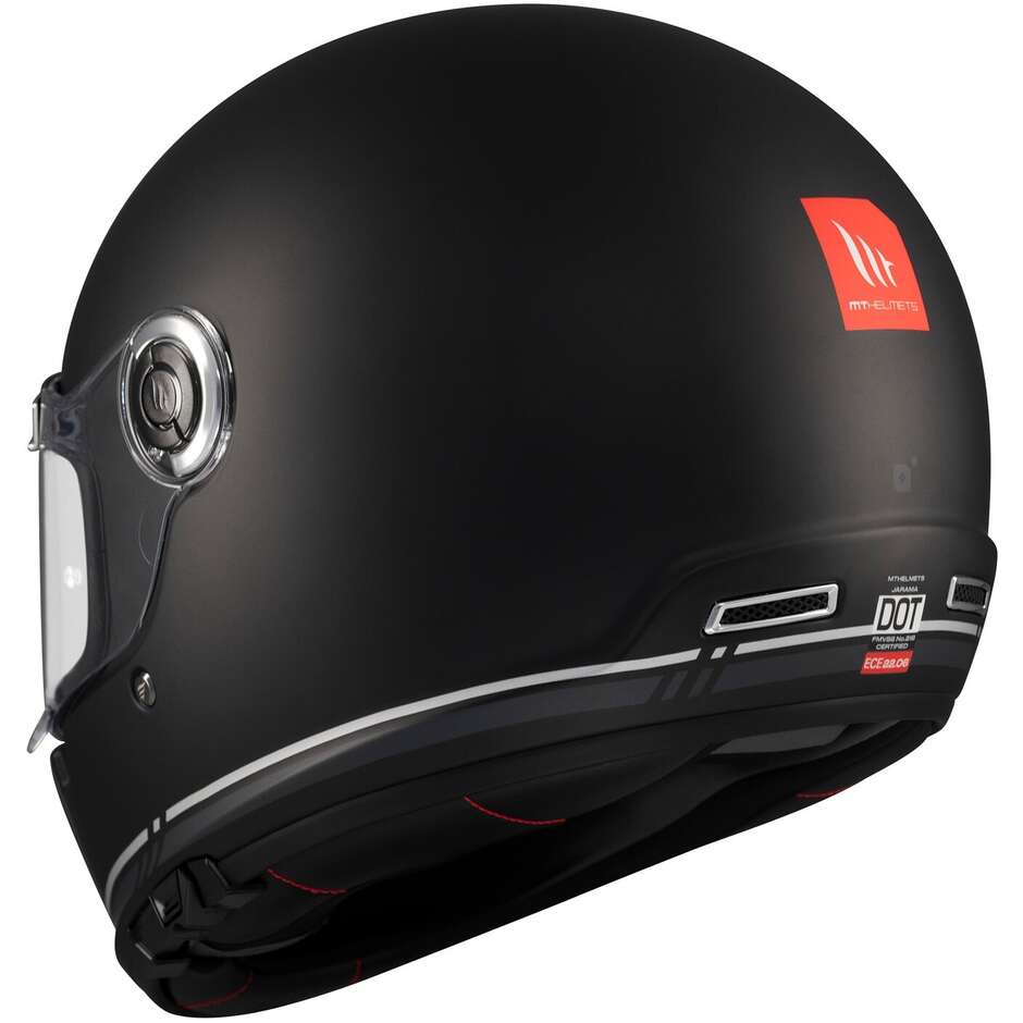Custom Retro Motorradhelm Mt Helmetss JARAMA SV SOLID B2 Mattschwarz