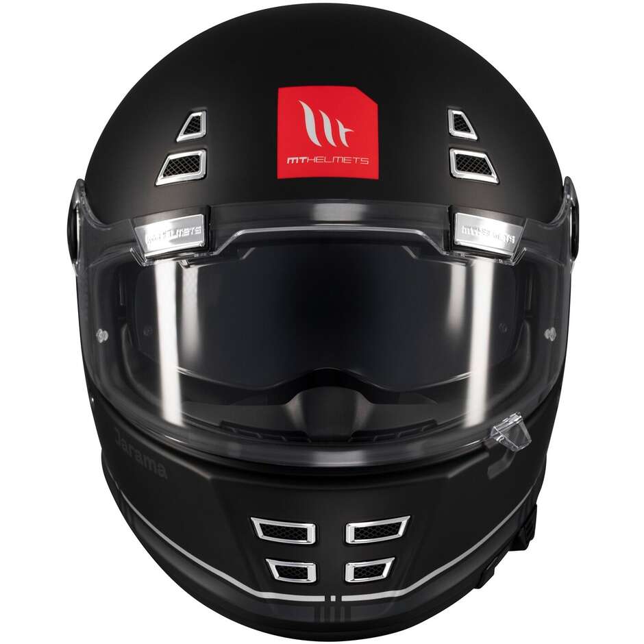 Custom Retro Motorradhelm Mt Helmetss JARAMA SV SOLID B2 Mattschwarz