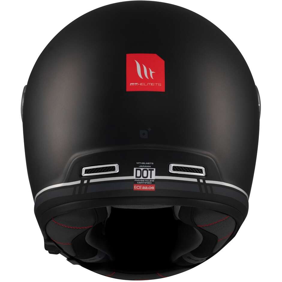 Custom Retro Motorradhelm Mt Helmetss JARAMA SV SOLID B2 Mattschwarz