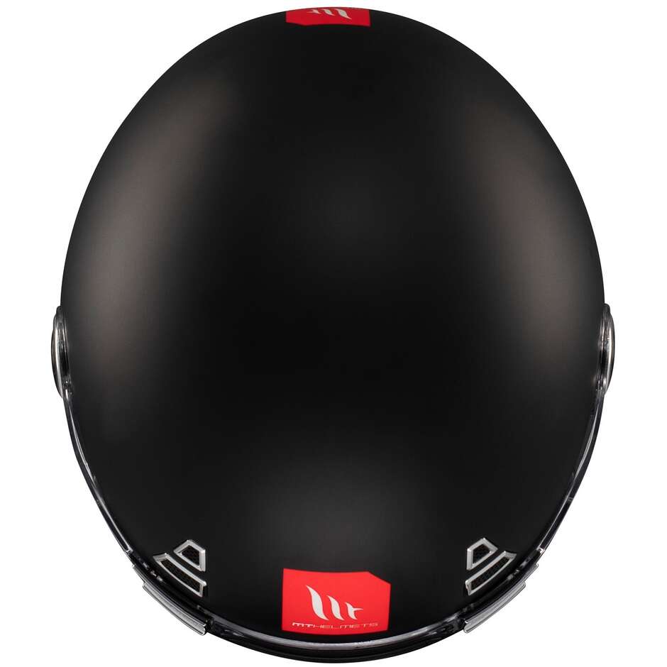 Custom Retro Motorradhelm Mt Helmetss JARAMA SV SOLID B2 Mattschwarz