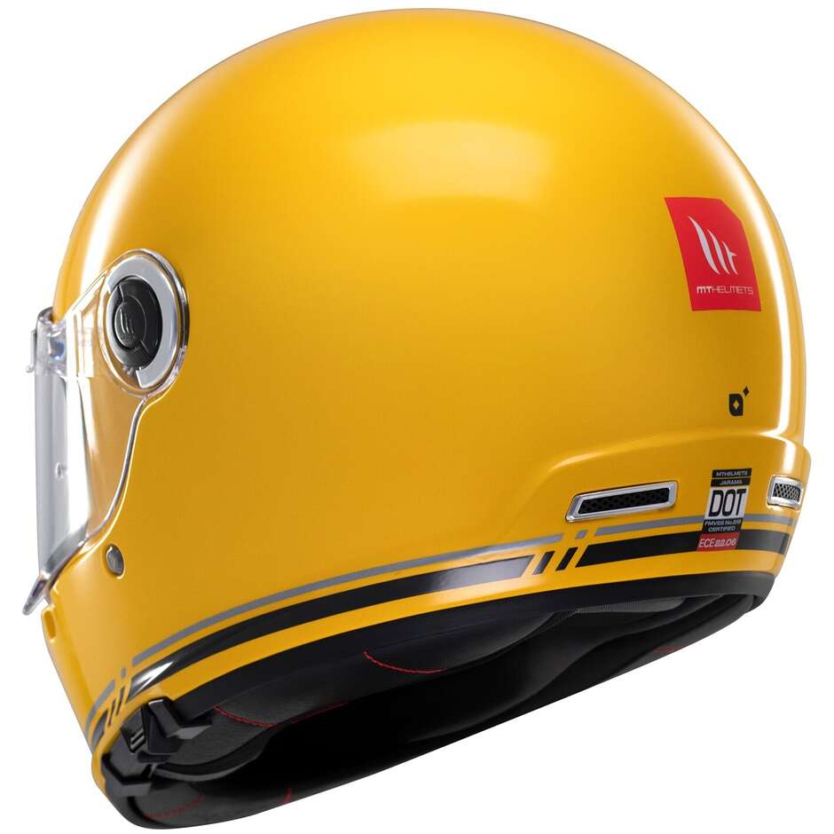 Custom Retro Motorradhelm Mt Helmetss JARAMA SV SOLID C3 Matt Gelb
