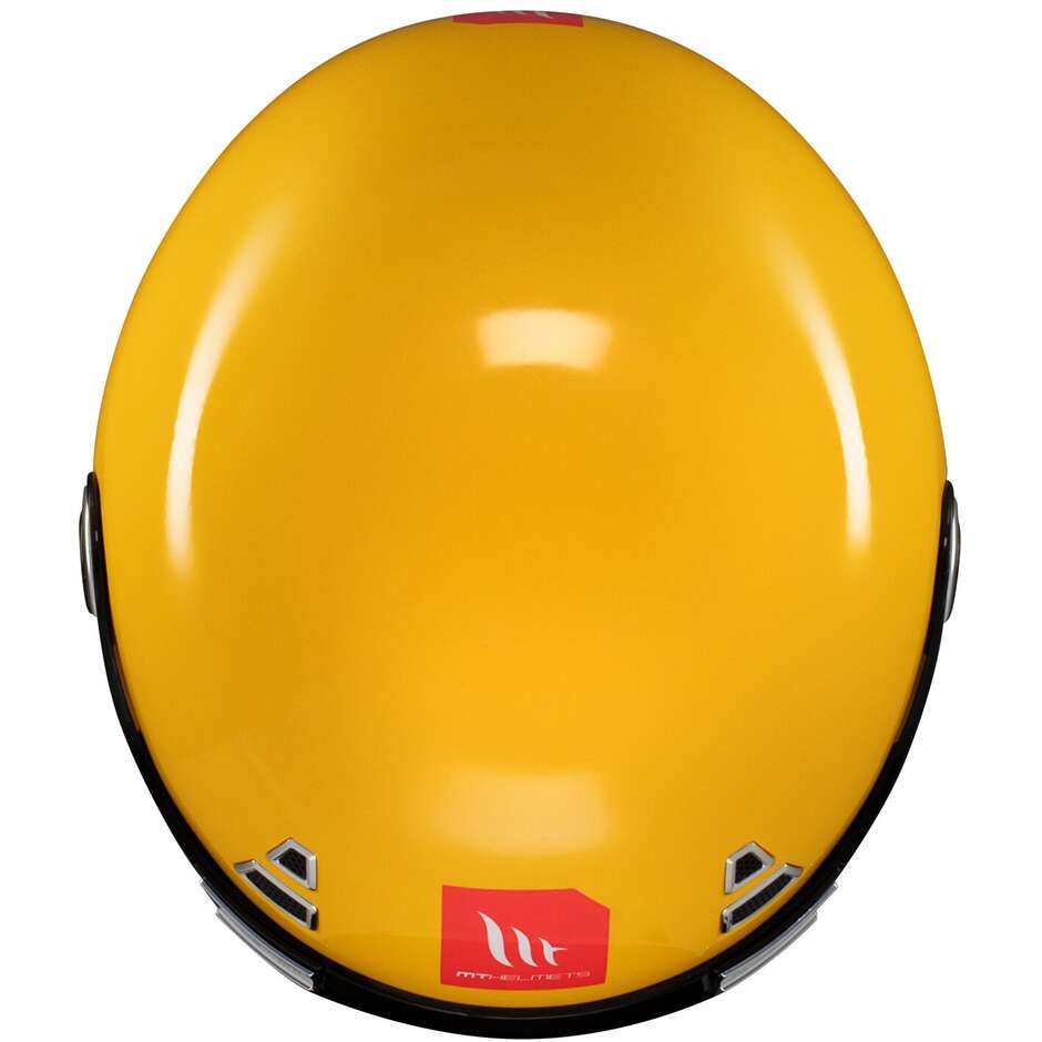 Custom Retro Motorradhelm Mt Helmetss JARAMA SV SOLID C3 Matt Gelb