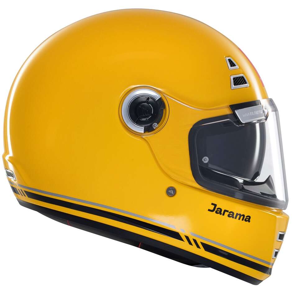 Custom Retro Motorradhelm Mt Helmetss JARAMA SV SOLID C3 Matt Gelb