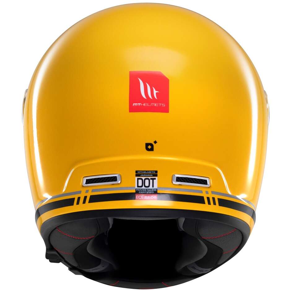 Custom Retro Motorradhelm Mt Helmetss JARAMA SV SOLID C3 Matt Gelb
