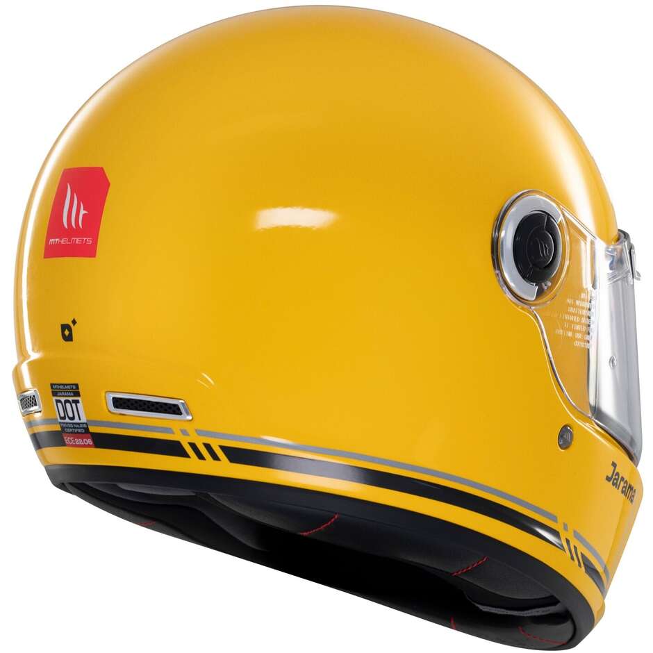 Custom Retro Motorradhelm Mt Helmetss JARAMA SV SOLID C3 Matt Gelb