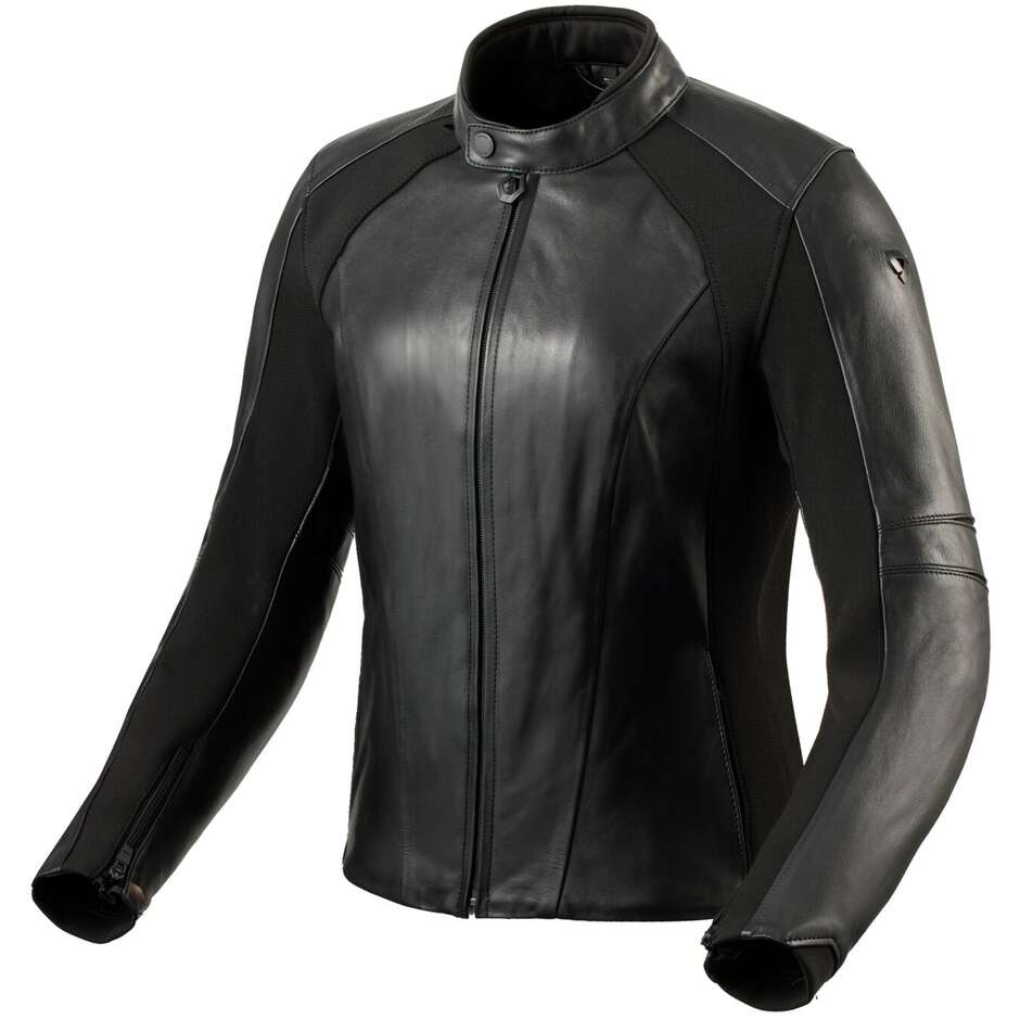 Custom Rev'it MACI LADIES Women's Motorcycle Leather Jacket Black