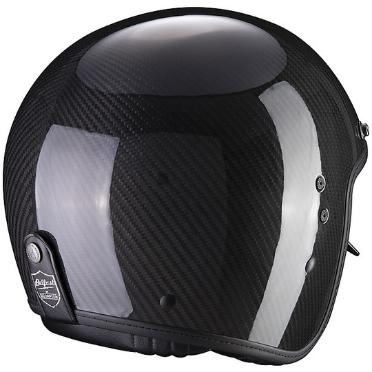 Custom Scorpion Motorrad Carbon Jet Helm BELFAST CARBON Gloss Black