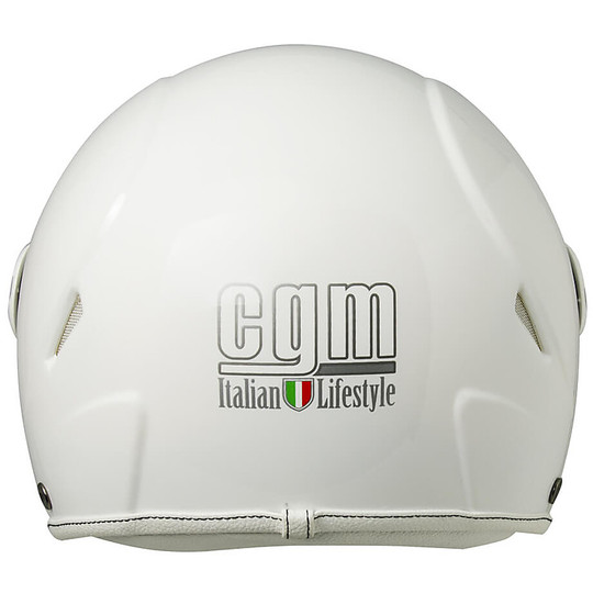 Cycle Jet Helmet CGM 205S Havana Smile White with Stickers