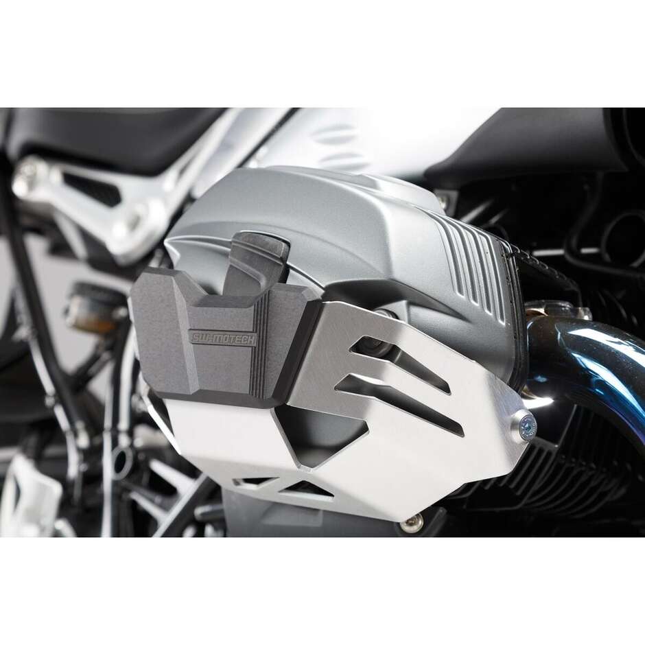 Cylinder Guard Silver / Black Sw-Motech MSS.07.754.10000/S For BMW R1200 R / GS / Adv, R nineT