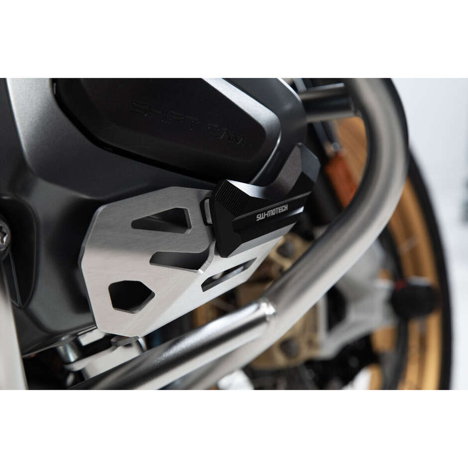 Cylinder Guard Silver / Black Sw-Motech MSS.07.904.10201 For BMW R 1250 GS, R 1250 R