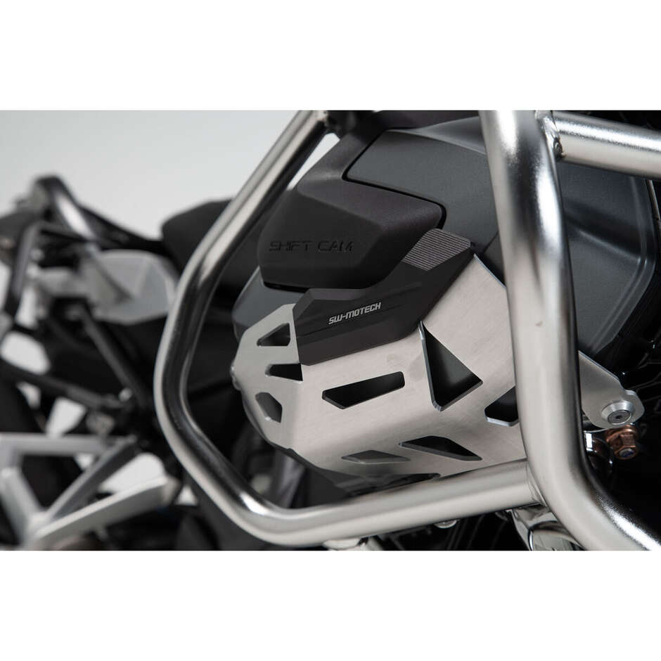 Cylinder Guard Silver / Black Sw-Motech MSS.07.904.10201 For BMW R 1250 GS, R 1250 R