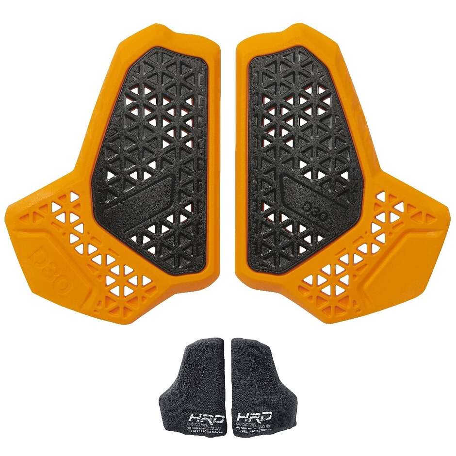 D3O® CP2 Divided Held Chest Protector Black Orange