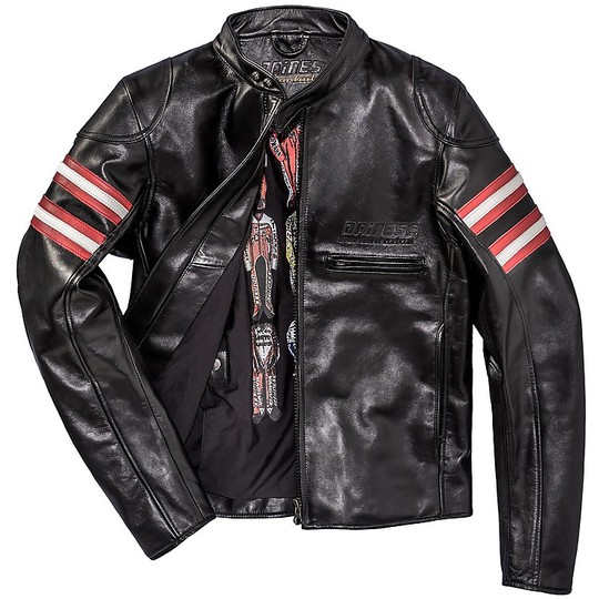 Dainese 72 RAPIDA 72 Custom Leather Motorcycle Jacket Black