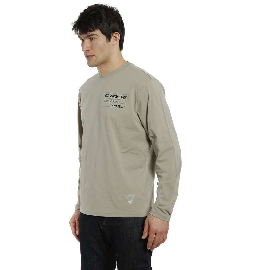 Dainese ADVENTURE T-SHIRT LS Sweatshirt Gray Black