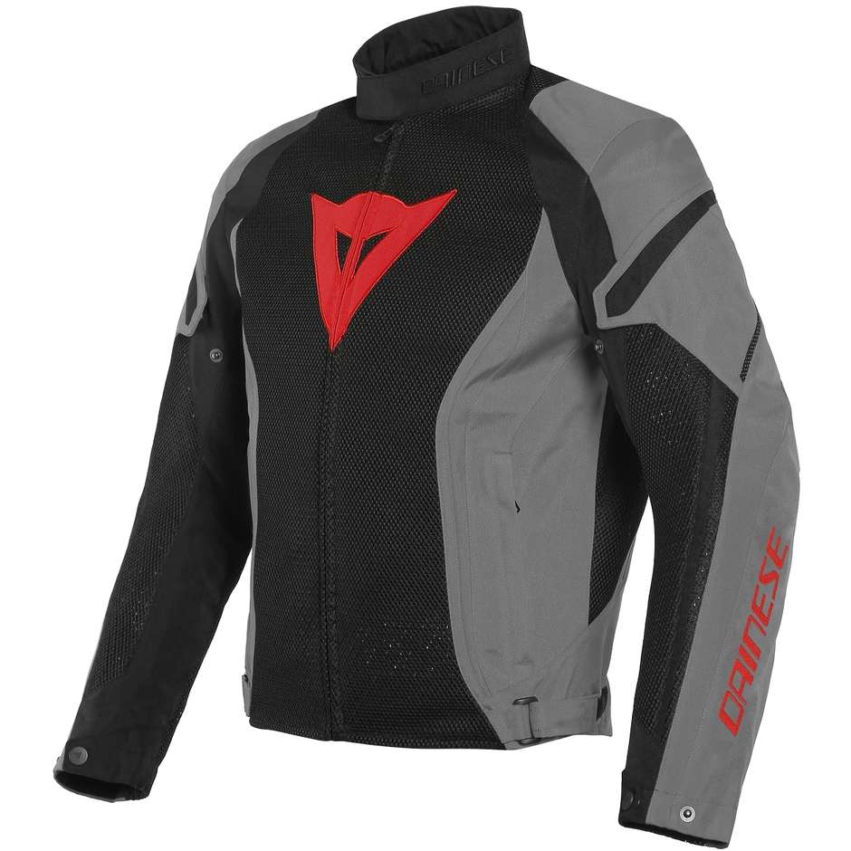 Dainese AIR CRONO 2 TEX Black Gray Perforated Fabric Motorcycle Jacket