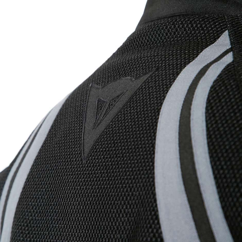 Dainese AIR CRONO 2 TEX Motorradjacke aus schwarzgrauem perforiertem Stoff