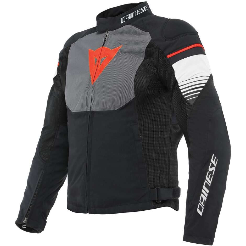 Dainese AIR FAST TEX Summer Motorcycle Jacket Black Gray White