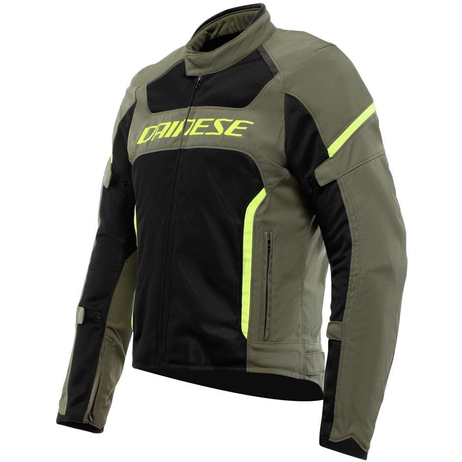 Dainese AIR FRAME 3 Army Green Black Fluo Yellow Motorcycle Jacket