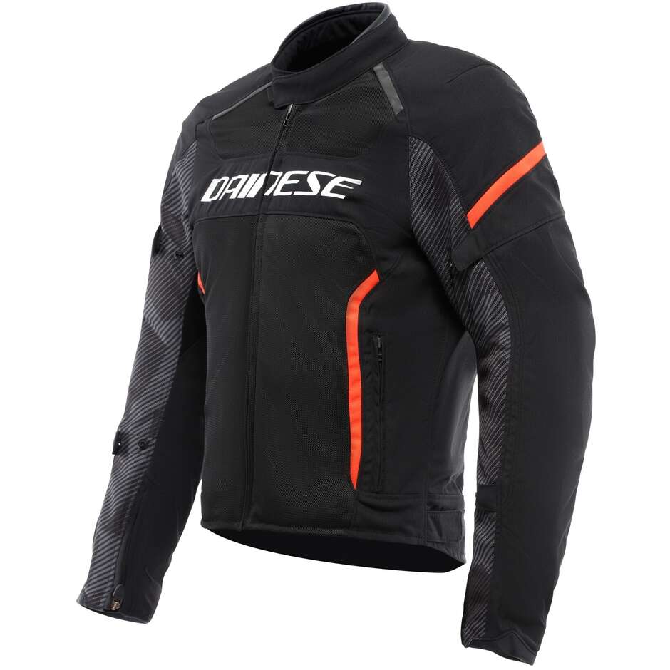 Dainese AIR FRAME 3 Motorradjacke Schwarz Rot Fluo