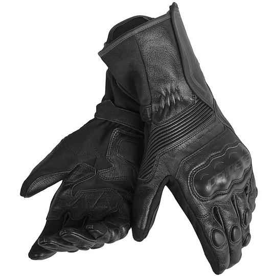 Dainese Assen Black Leather Motorcycle Gloves