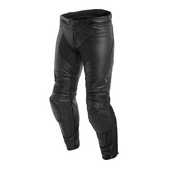 Dainese ASSEN Black Leather Motorcycle Pants For Sale Online 