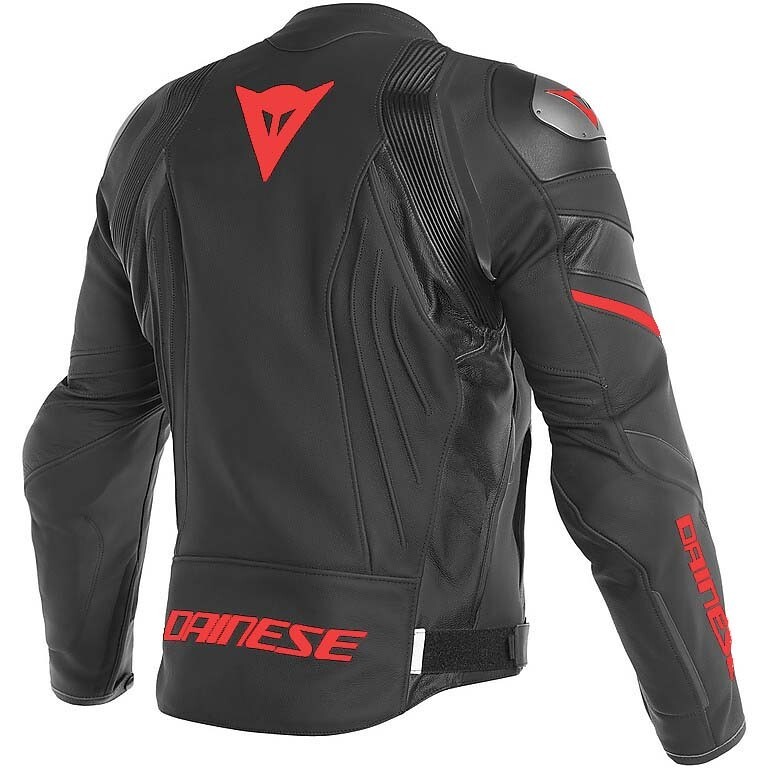 Dainese AVRO 4 Leather Motorcycle Jacket Black Black Red For Sale ...