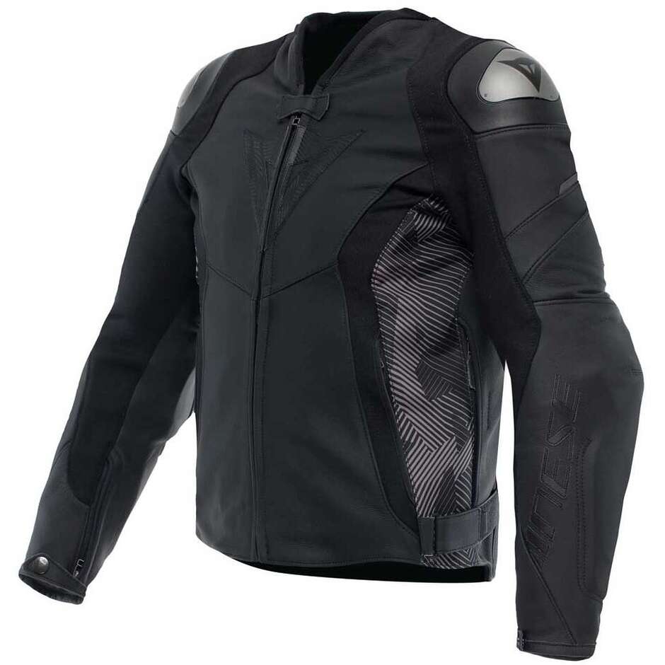 Dainese AVRO 5 Anthracite Black Leather Motorcycle Jacket