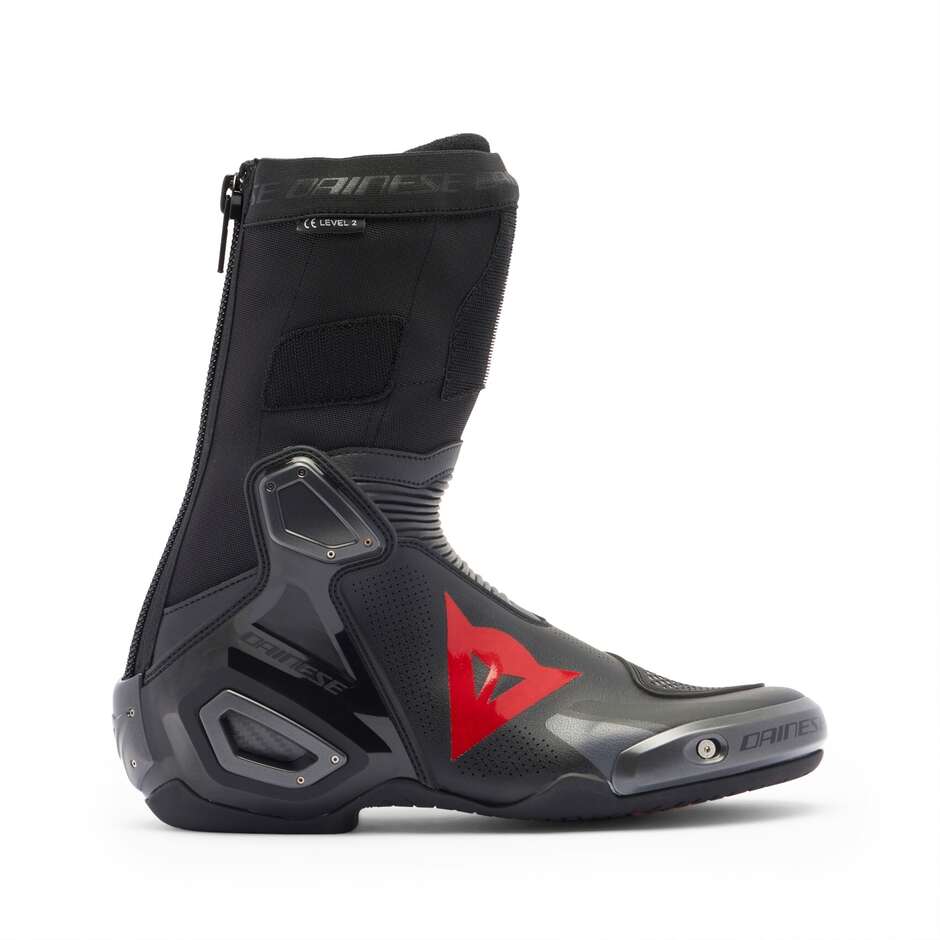 Dainese AXIAL 2 AIR Motorcycle Racing Boots Black Red Fluo
