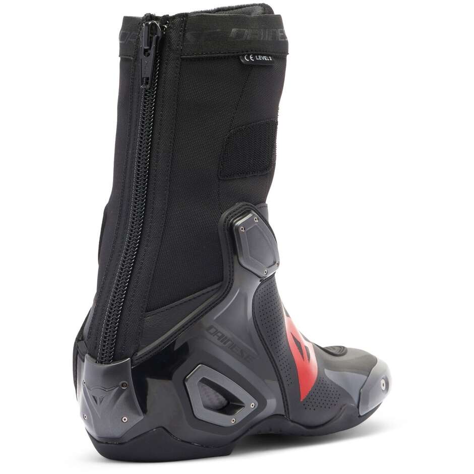 Dainese AXIAL 2 AIR Motorcycle Racing Boots Black Red Fluo