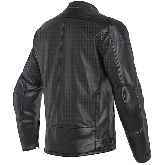 Dainese BARDO Black Perforated Leather Motorcycle Jacket