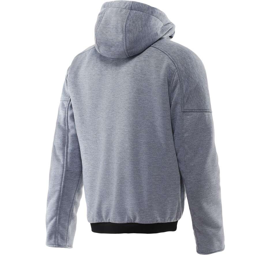 Dainese BOVISA SAFETY FULL ZIP Motorrad-Sweatshirt Grau Melange Schwarz