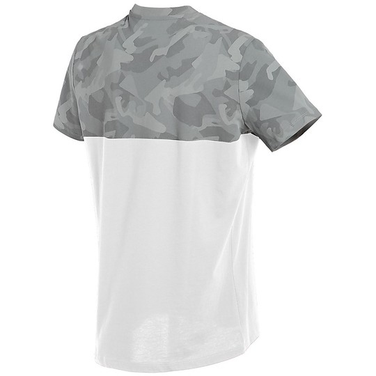 Dainese CAMO-TRACKS Kurzarm T-Shirt Weiß Anthrazit
