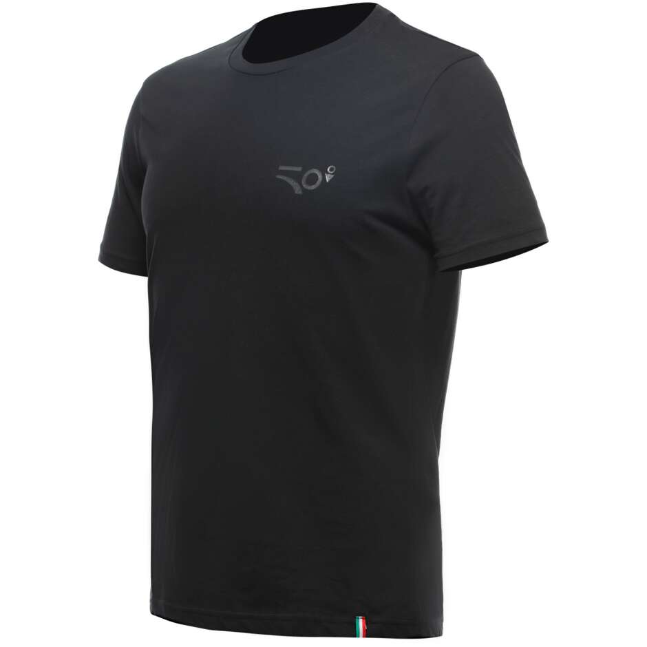 Dainese Casual Motorcycle Jersey ANNIVERSARY Casual Black T-Shirt